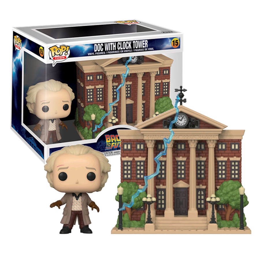 FUNKO POP TOWN: BTTF- DOC W/ CLOCK TOWER