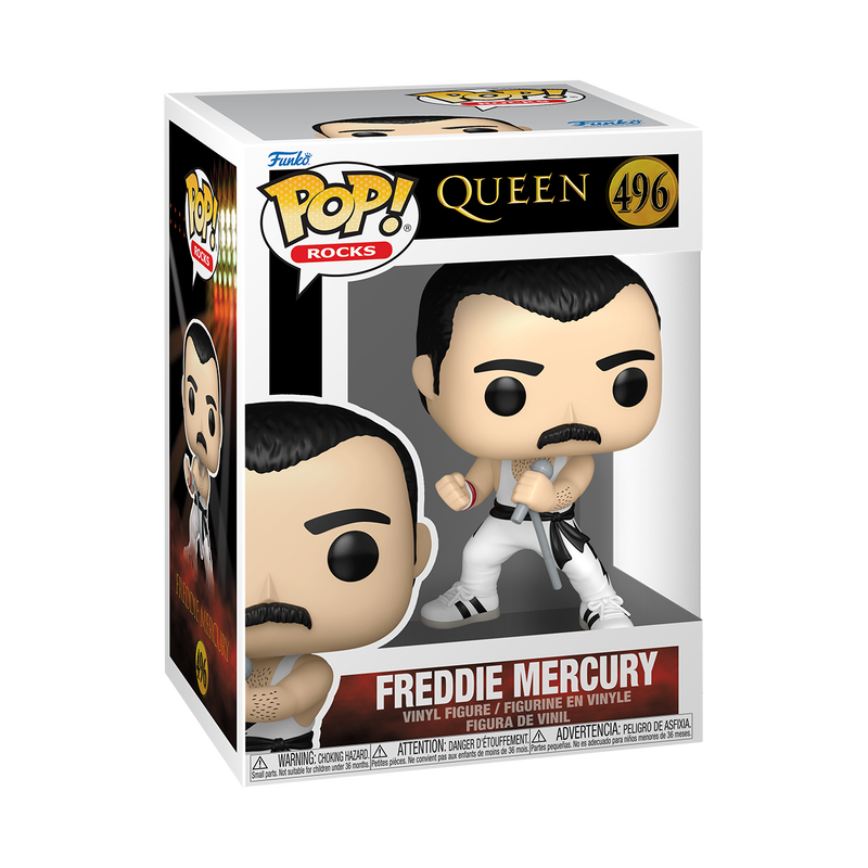 FUNKO POP ROCKS: QUEEN - FREDDIE MERCURY (WHITE SINGLET)