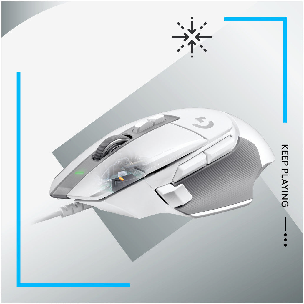 Gaming miška Žična Logitech G502 X , bela (910-006146)