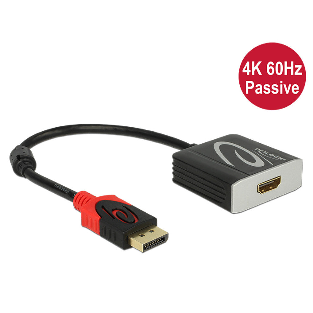 Adapter DisplayPort 1.2 (m) => HDMI (ž) 4K 60Hz Delock