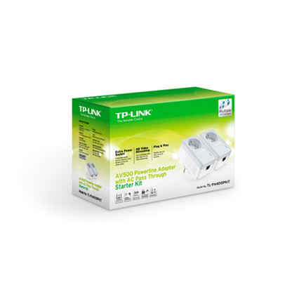HPAV Powerline 1xLAN RJ45 220V TP-Link 600Mbit/s (1+1) (TL-PA4010PKIT)