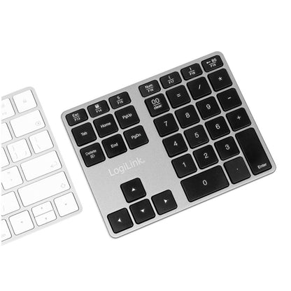 Tipkovnica LogiLink numerična brezžična Bluetooth aluminij - space grey (ID0187)