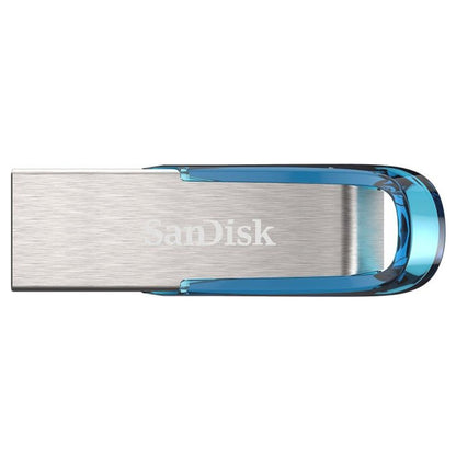 Spominski ključek 64GB USB 3.0 Sandisk Ultra Flair 150MB/s - kovinski/brez pokrovčka/moder-srebrn (SDCZ73-064G-G46B)
