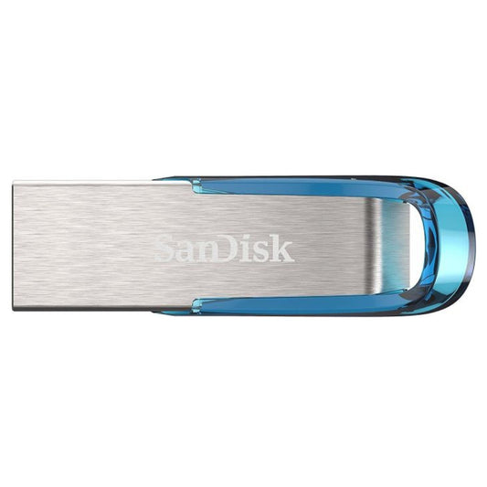 Spominski ključek 64GB USB 3.0 Sandisk Ultra Flair 150MB/s - kovinski/brez pokrovčka/moder-srebrn (SDCZ73-064G-G46B)