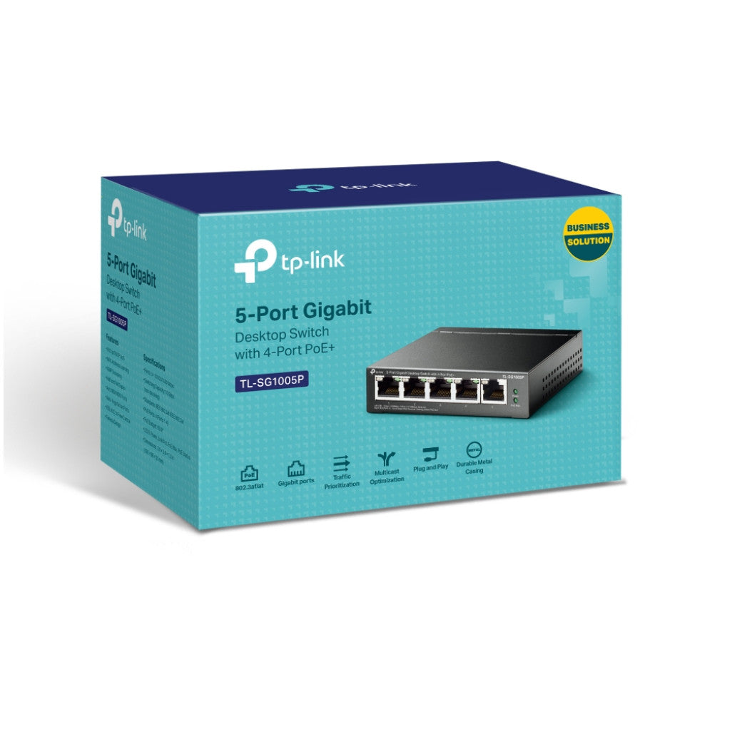 STIKALO 5-PORT TP-Link 100/1000 PoE (TL-SG1005P-V2)