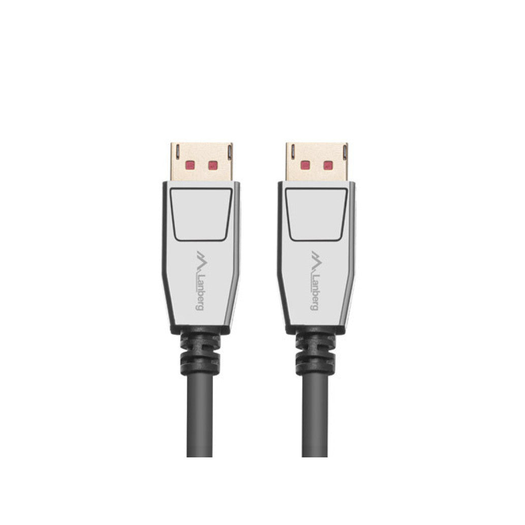 Kabel DisplayPort(m)=>DisplayPort(m) v1.4 0,50m 8K HDR 20pin črn Lanberg (CA-DPDP148K)
