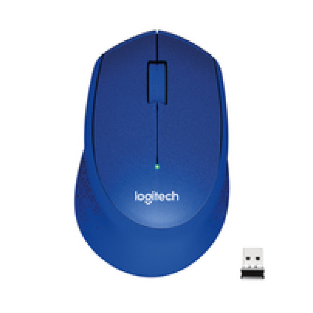 Miš Logitech brezžična optična M330 modra silent plus (910-004910)