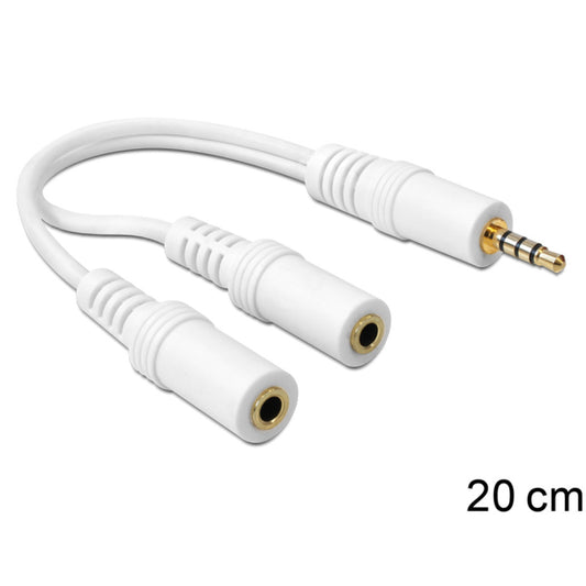 Adapter Audio 3,5mm M => 2 x 3,5mm Ž Delock 0,20m CTIA (65447)