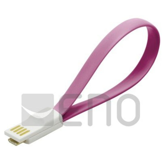 Kabel USB A => B micro (za mobitele/tablice) LogiLink magnetni kontakti, pink (CU0087) EOLS-P