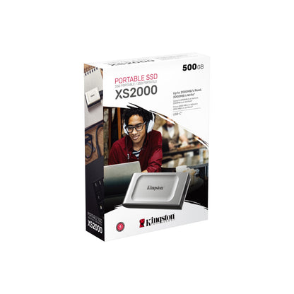 Prenosni SSD 500GB Kingston XS2000, USB-C3.2, 2000/2000MB/s (SXS2000/500G)