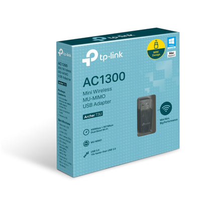 Brezžični mrežni adapter USB 3.0 TP-Link WiFi5 802.11ac AC1300 867Mbit/s Dualband MU-MIMO Nano (Archer T3U)