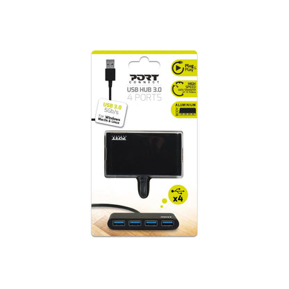 HUB USB 3.0 4portni Port v Alu ohišju (900121)