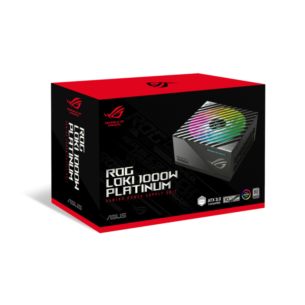 Napajalnik - 1000W Asus Loki SFX-L ROG 80Plus Platinum 92% ATX 3.0 Modular ARGB črna (90YE00N1-B0NA00)
