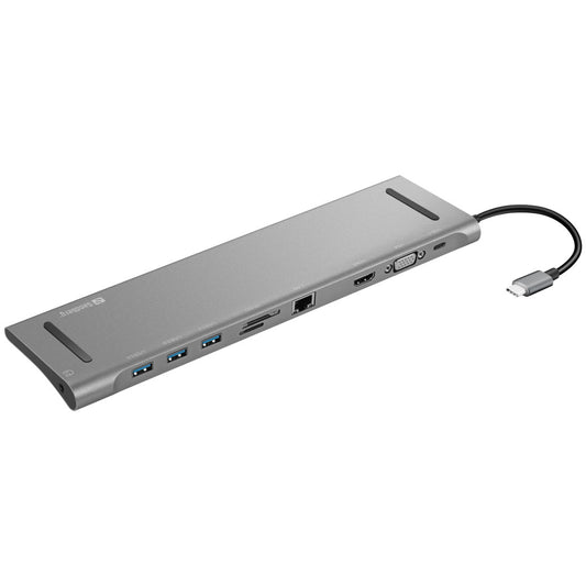 Priklopna postaja USB-C => Sandberg USB-C 10 v 1 Docking postaja za prenosnike