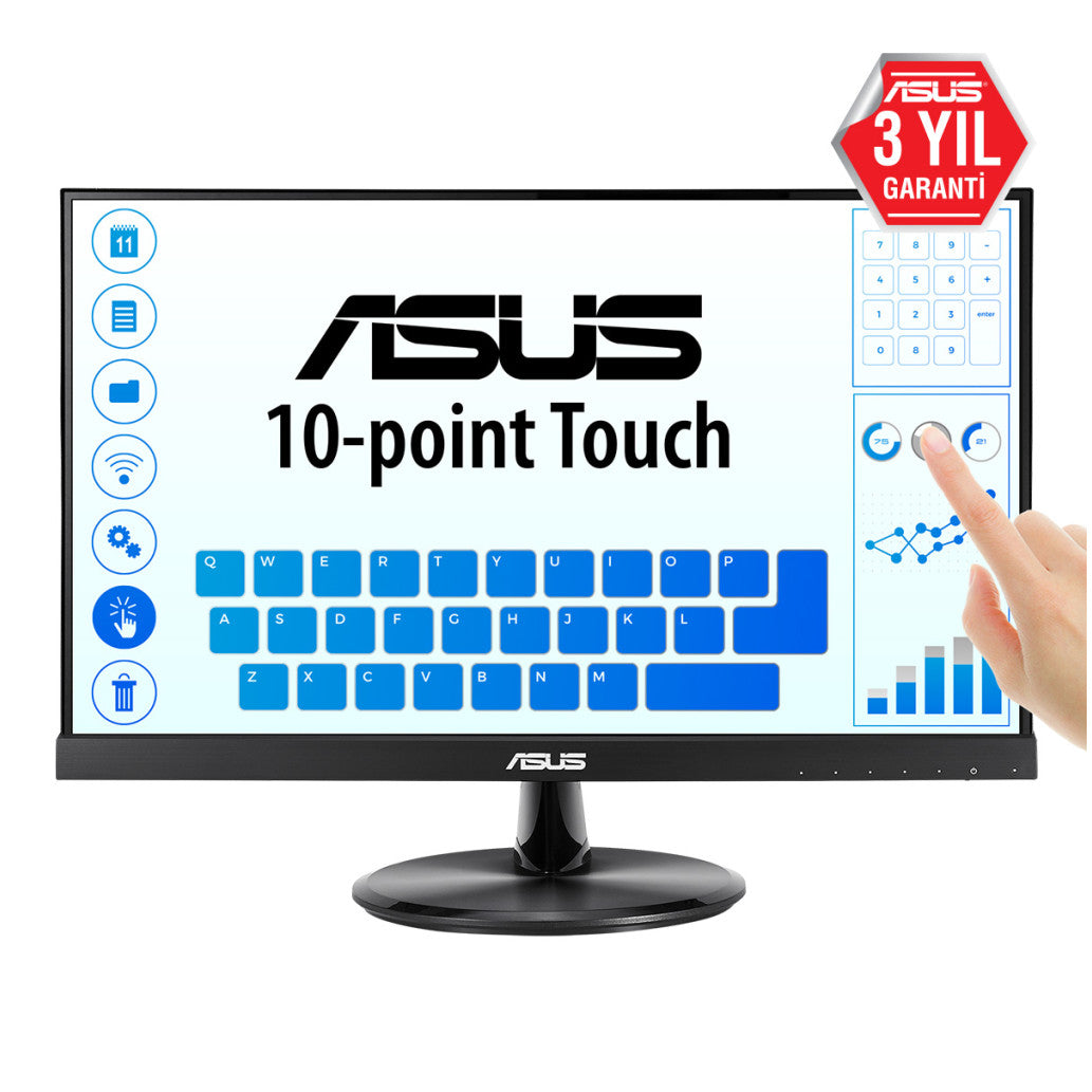 Monitor Touch 60,5 cm (21,5") Asus VT229H 1920x1080 5ms IPS VGA HDMI USB2.0 zvočniki 7H