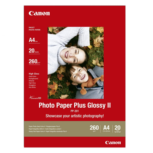 Papir CANON PP-201 A4; A4 / high gloss / 265gsm / 20 listov (2311B019BA)