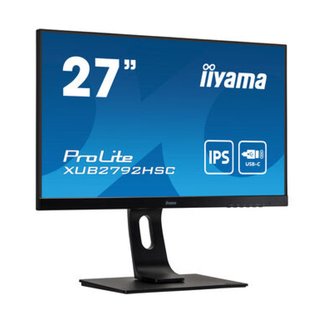 Monitor Iiyama 68,6 cm (27,0") XUB2792HSC-B1 1920x1080 75Hz IPS 4ms HDMI DisplayPort USB-C 65W 2xUSB3.0 Zvočniki  sRGB99%