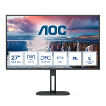 Monitor AOC 68,6 cm (27,0") 27V5C 1920x1080 75Hz IPS 1ms HDMI DisplayPort USB-C 65W 4xUSB3.2 Zvočniki  3H FreeSync