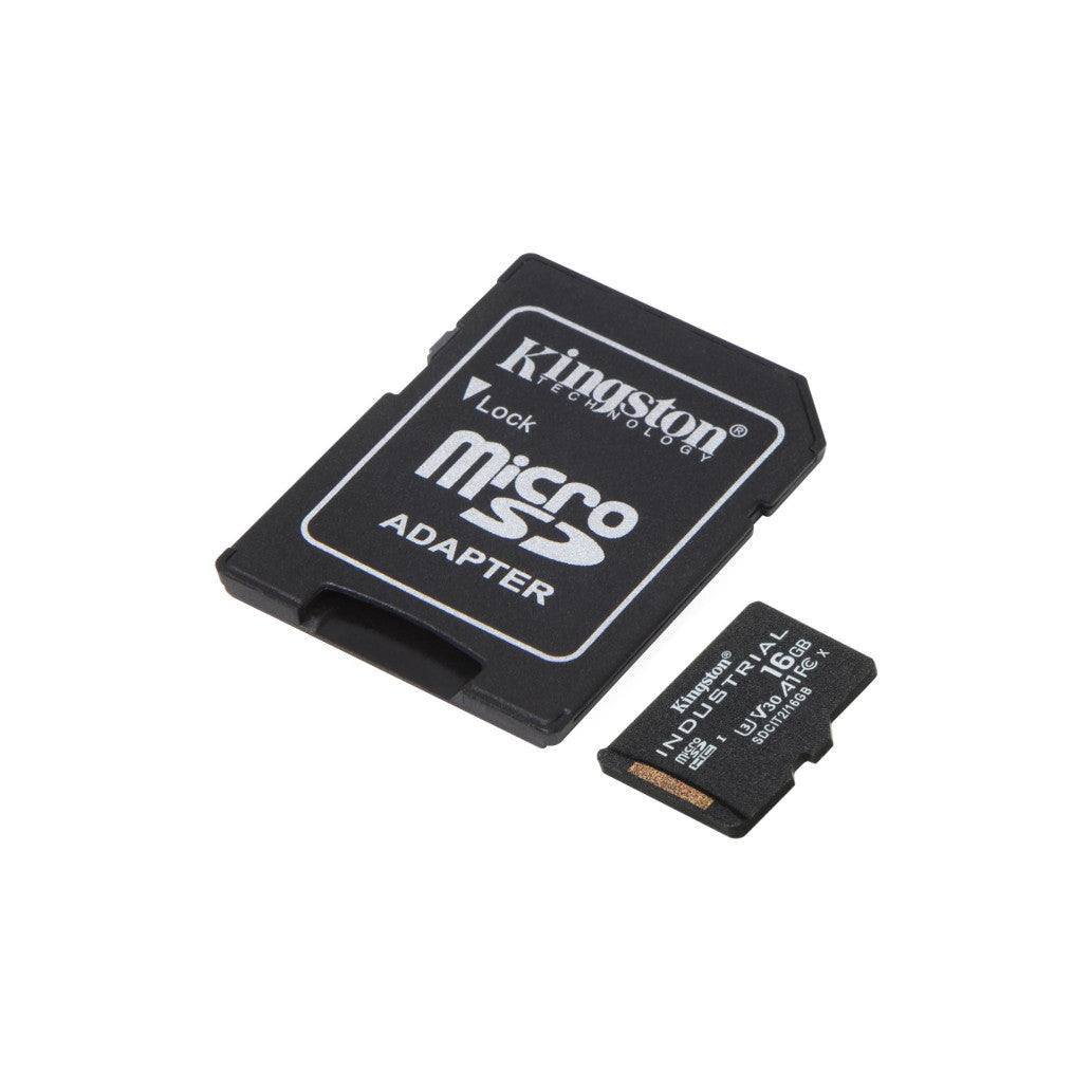 Spominska kartica SDHC-Micro 16GB Kingston - 100MB/s INDUSTRIAL C10 UHS-I, U3, V30 (SDCIT2/16GB) + adapter