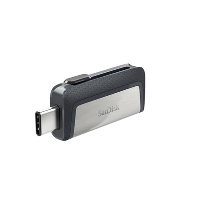 Spominski ključek 128GB USB 3.2/USB-C Sandisk Ultra Dual 150MB/s plastičen drsni srebrno-črn (SDDDC2-128G-G46)