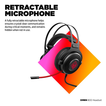 Slušalke HP 3.5 OMEN 800 Headset Gaming z mikrofonom (1KF76AA)