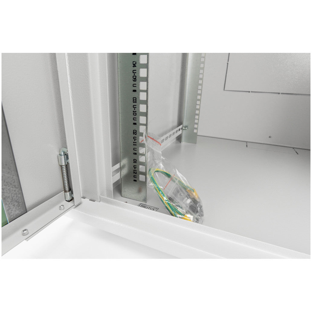 Kabinet zidni 12U 638 600x600 sestavljen siv Digitus (DN-19 12U-6/6-EC)