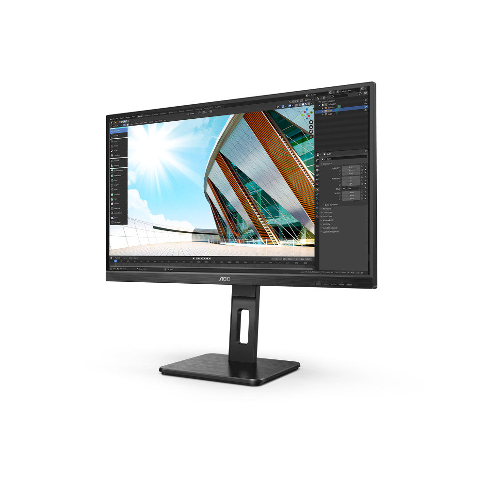 Monitor AOC 68,6 cm (27,0") 27P2Q 1920x1080 75Hz IPS 4ms VGA DVI HDMI DisplayPort 4xUSB3.2 Pivot Zvočniki  sRGB99%