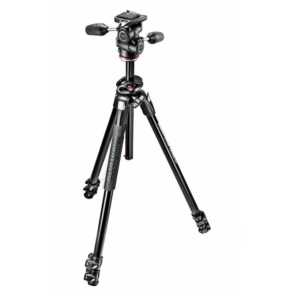 Manfrotto 290 DUAL ALU FOTO STOJALO in 3 WAY glava z RC2 Quick release MH804-3W, ČRN - MK290DUA3-3W