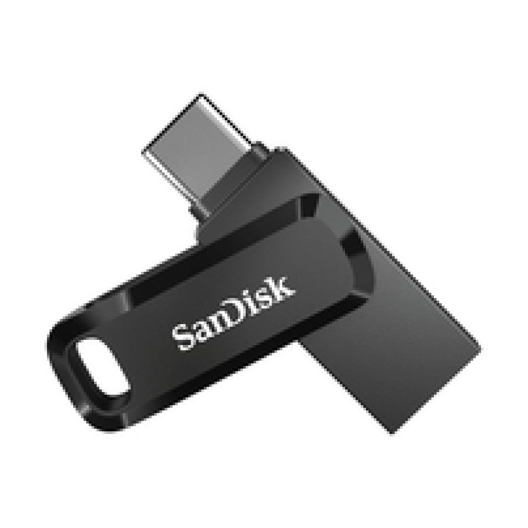 Spominski ključek 128GB USB 3.2/USB-C Sandisk Dual Drive Go 400MB/s plastičen vrtljiv črn (SDDDC3-128G-G46)