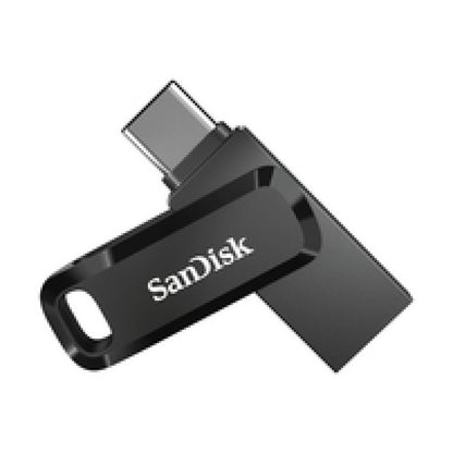 Spominski ključek 128GB USB 3.2/USB-C Sandisk Dual Drive Go 400MB/s plastičen vrtljiv črn (SDDDC3-128G-G46)