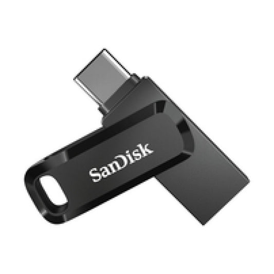 Spominski ključek 128GB USB 3.2/USB-C Sandisk Dual Drive Go 400MB/s plastičen vrtljiv črn (SDDDC3-128G-G46)