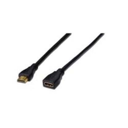 Kabel HDMI(m)=>HDMI(ž) v1.4 2,00m podaljšek pozlačeni kontakti črn Digitus (AK-330201-020-S)
