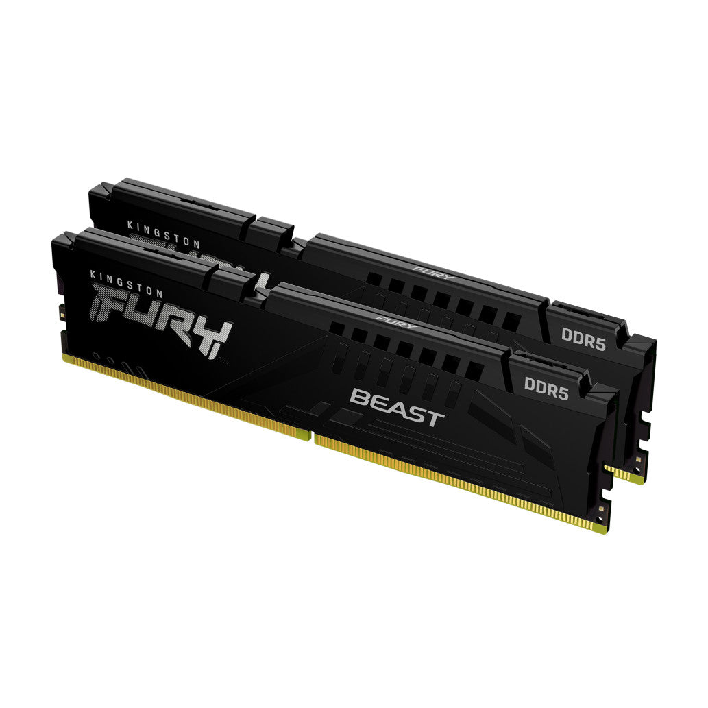 DDR5 32GB 5200MHz CL40 KIT (2x16GB) Kingston Fury Beast XMP2.0 1,35V Fury črna (KF552C40BBK2-32)