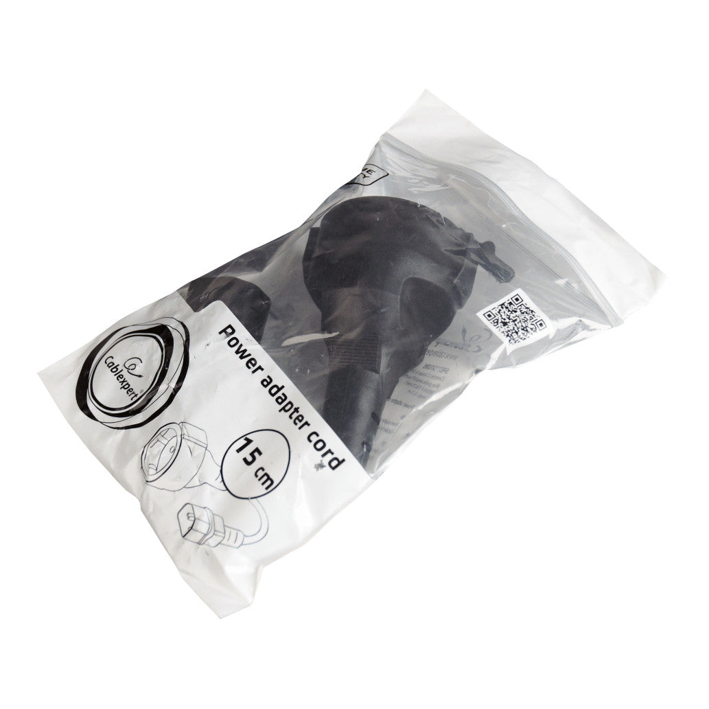 UPS napajalni adapter 220 IEC 320 C14 - SCHUKO (Ž) 0,15m črn Cablexpert /(PC-SFC14M-01)