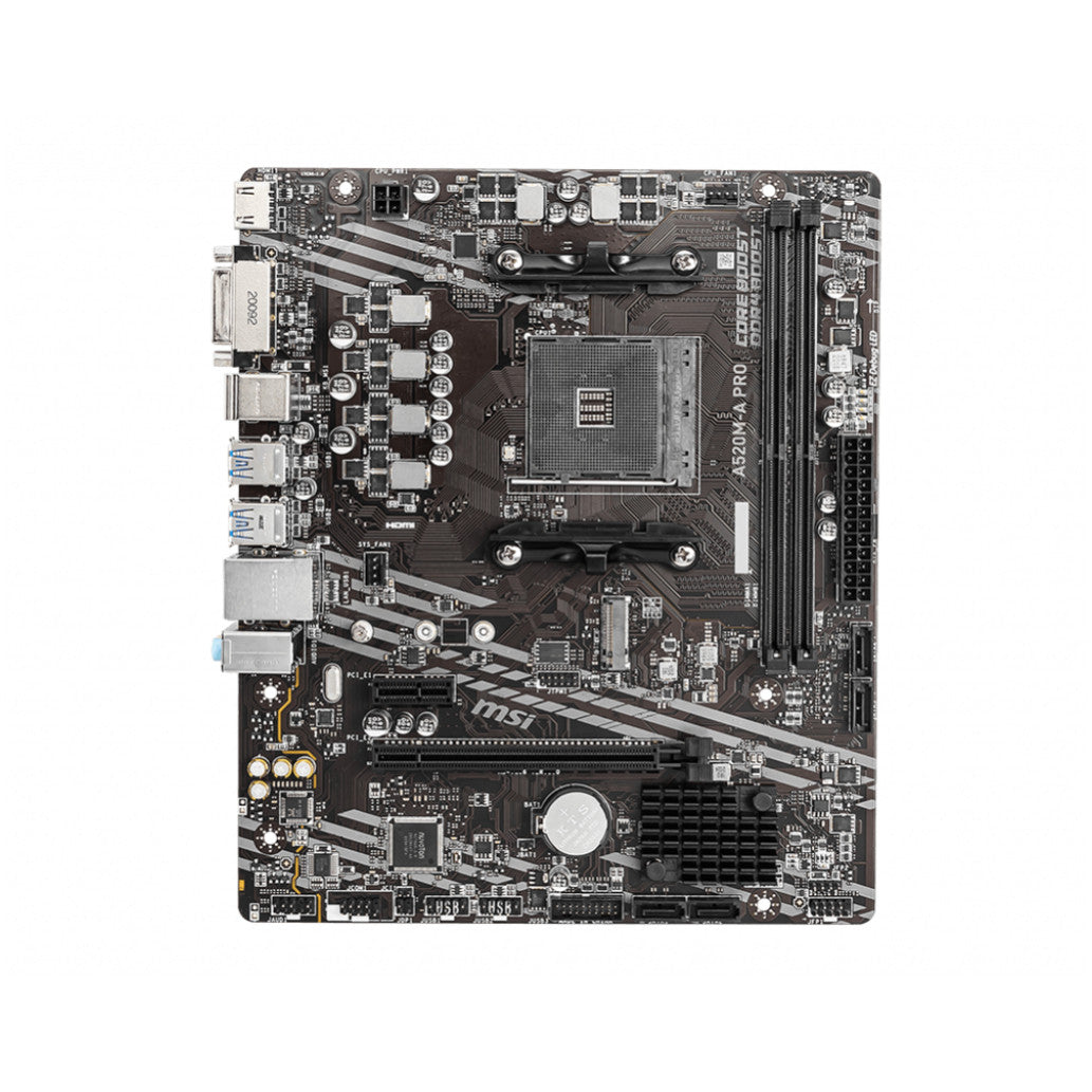 Osnovna plošča AM4 MSI A520M-A PRO DVI-D HDMI M.2 (7C96-001R)