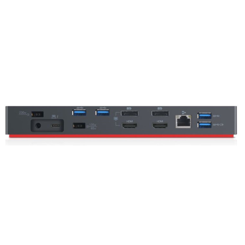 Priklopna postaja USB-C => Lenovo Thunderbolt 3 Gen2 EU 5x USB 3.1 1x USB-C 2xHDMI 2xDisplayPort LAN (40AN0135EU)