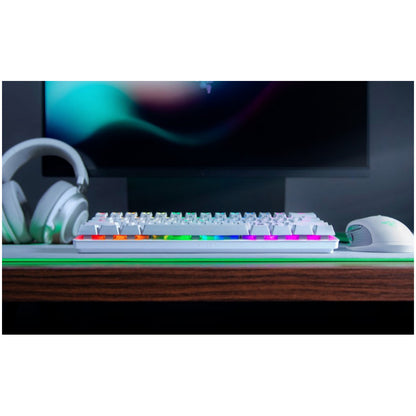 Gaming Tipkovnica Žična Razer Huntsman Mini Mercury US international | SLO gravura bela RGB Linear Optic Switch (RZ03-03390400-R3M1)