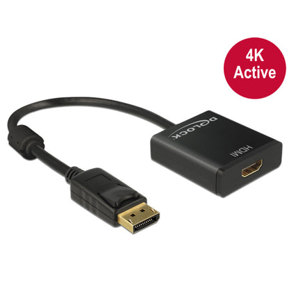 Pretvornik DisplayPort 1.2 (m) => HDMI (ž) 20cm 4K30Hz Delock aktivni (62607)