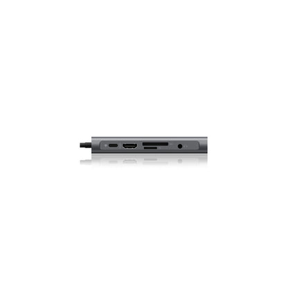 Priklopna postaja USB-C => 3x USB tip A 1xUSB-C PD 100W 1x HDMI 1x VGA 1x RJ45 1x 3,5mm avdio 1x čitalec kartic SD/microSD Icybox (IB-DK4040-CPD)