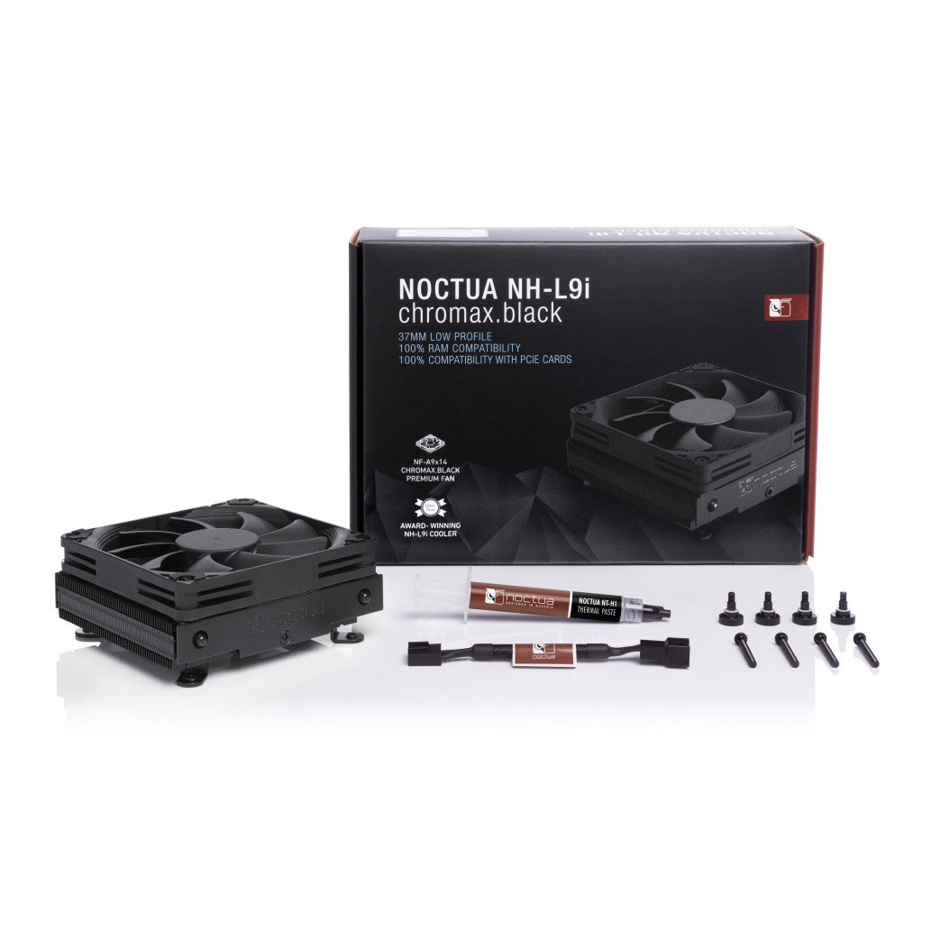 Zračni hladilnik Noctua  NH-L9i Chromax Black - 23,6 dB 37mm črna (NH-L9i CH.BK)