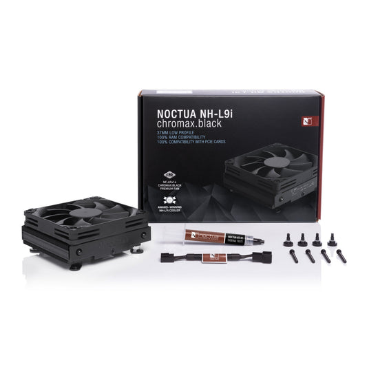 Zračni hladilnik Noctua  NH-L9i Chromax Black - 23,6 dB 37mm črna (NH-L9i CH.BK)