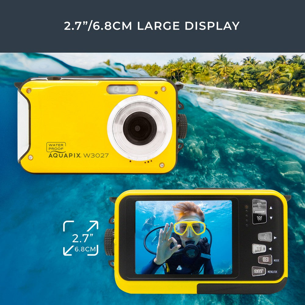 Aquapix podvodni digitalni fotoaparat W3027 WAVE rumena - EASYPIX10032