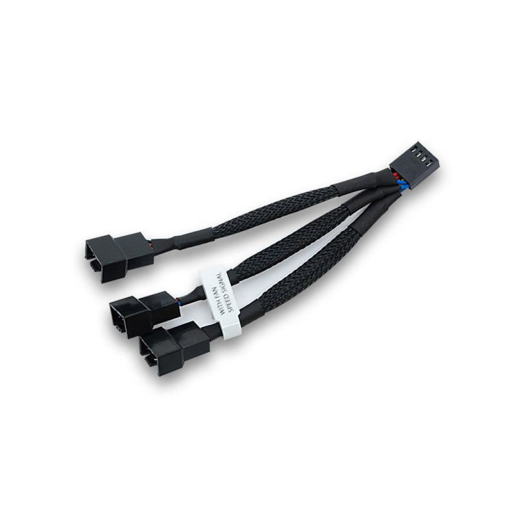 Splitter za ventilatorje EKWB 1x -> 3x4-pin , črna (10cm)