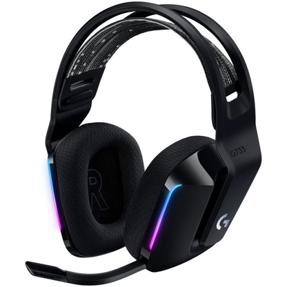Slušalke gaming Logitech brezžične G733 Lightspeed 2,4Hz - črne (981-000864)