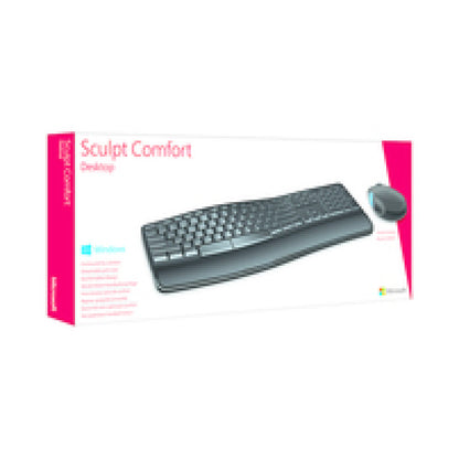 Tipkovnica in miš Microsoft brezžična desktop Sculpt Comfort Desktop ENG priložen naslon za zapestja SLO gravura (L3V-00021)