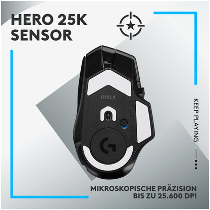 Gaming miška brezžična Logitech G502 X LightSpeed, črna (910-006180)