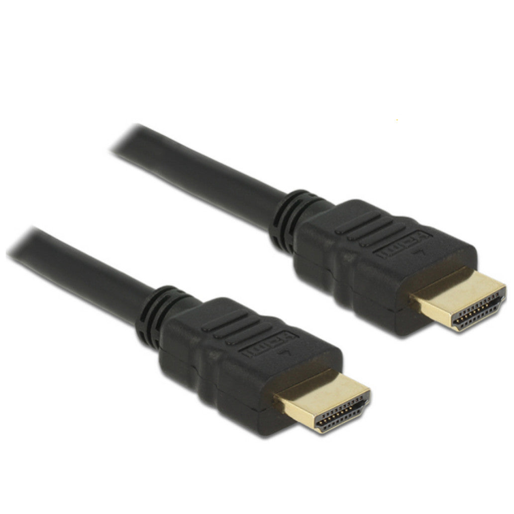 Kabel HDMI(m)=>HDMI(m) v2.0 0,50m UltraHD 4K/120Hz pozlačeni kontakti črn Delock (84751)