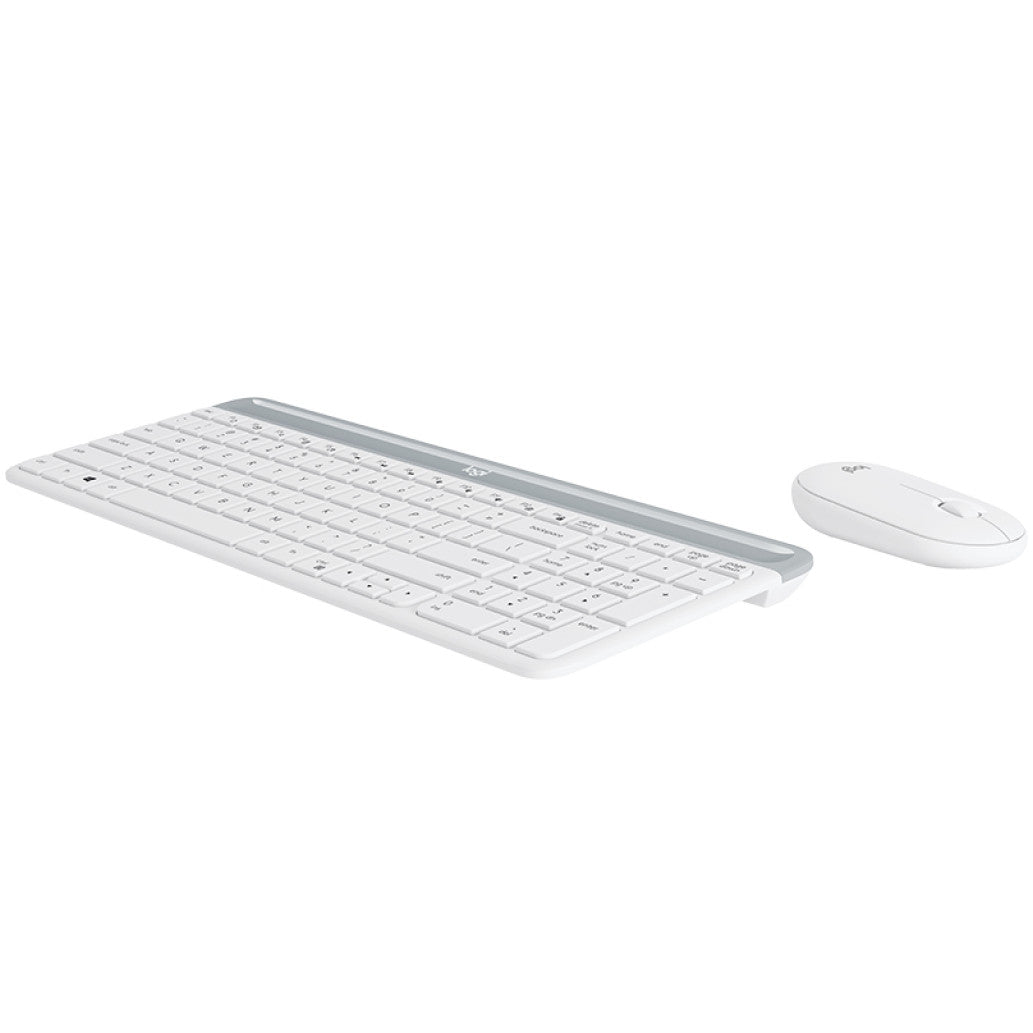 Tipkovnica in miš Logitech brezžična MK470 Combo US international bela SLO gravura (920-009205)