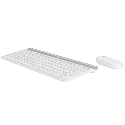 Tipkovnica in miš Logitech brezžična MK470 Combo US international bela SLO gravura (920-009205)