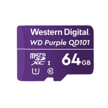 Spominska kartica microSDXC 64GB WD Purple SC QD101 90MB/s/40MB/s U1 UHS-I (WDD064G1P0C)